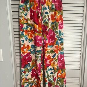 Colorful Abstract Wide-Leg Pants